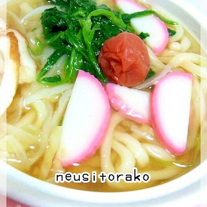 野菜と練り物のうどん